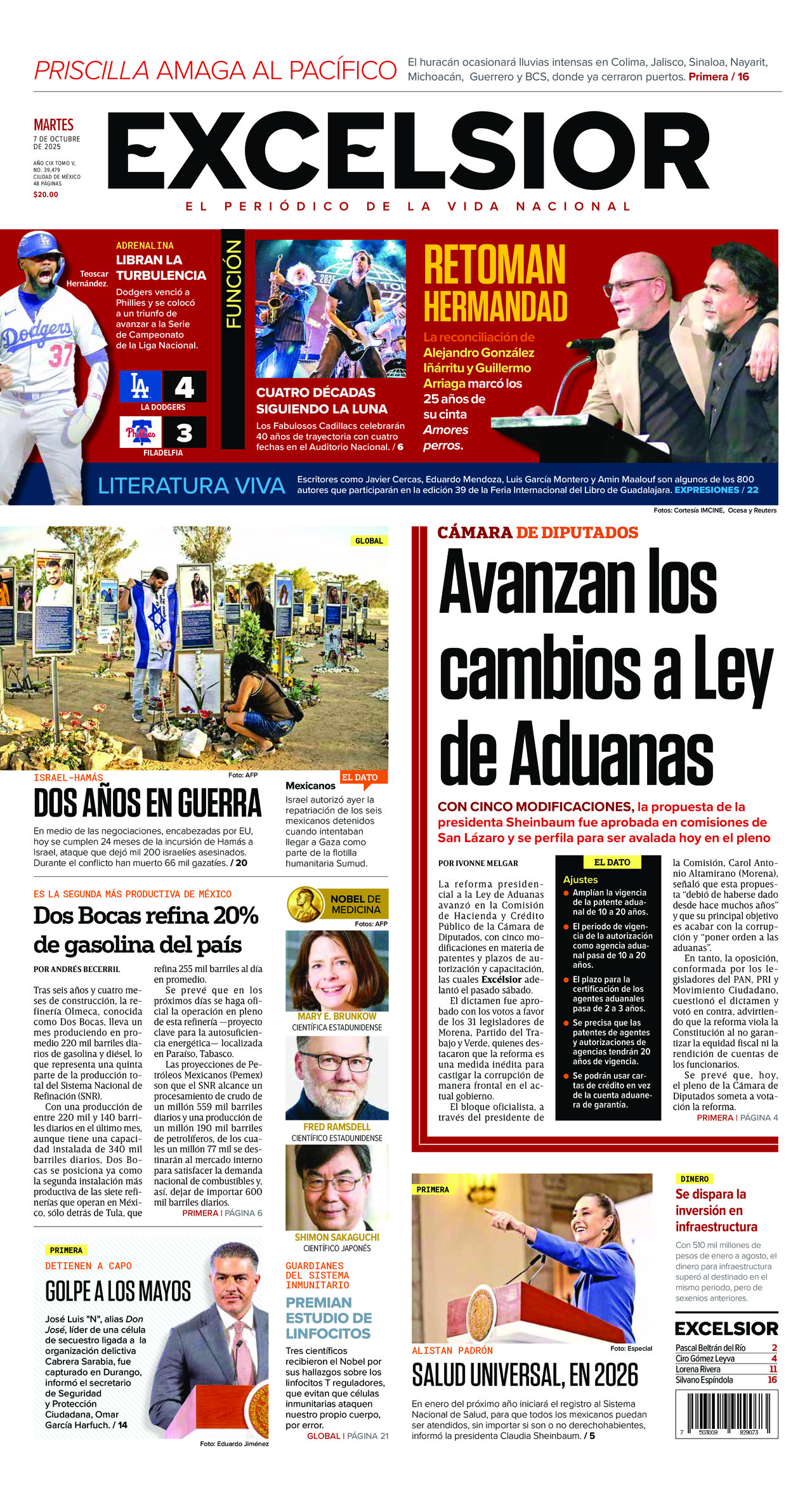 Excelsior, edición del martes 07 de octubre de 2025 Excelsior, edición del martes 07 de octubre de 2025