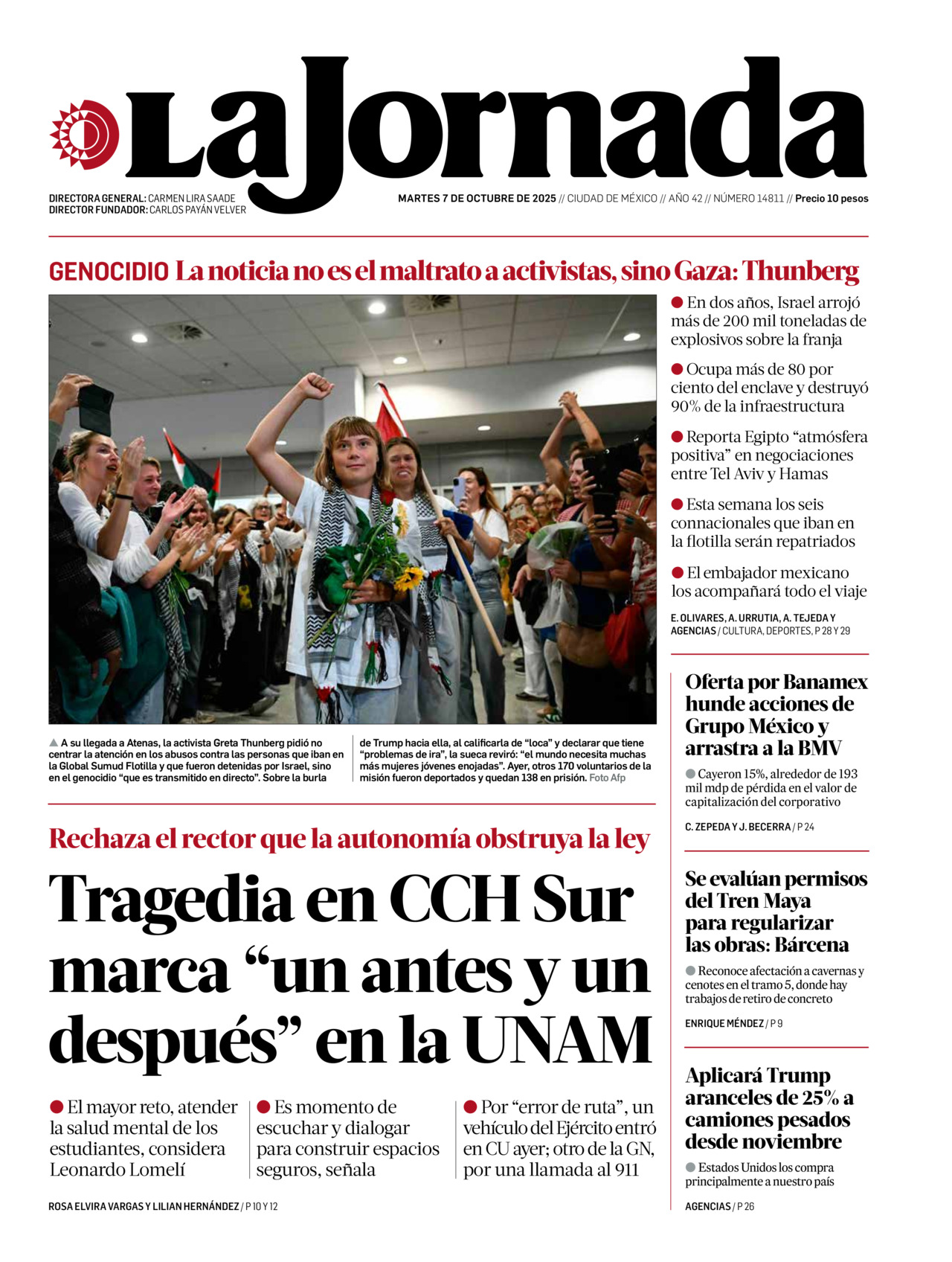 La Jornada, edición del martes 07 de octubre de 2025 La Jornada, edición del martes 07 de octubre de 2025