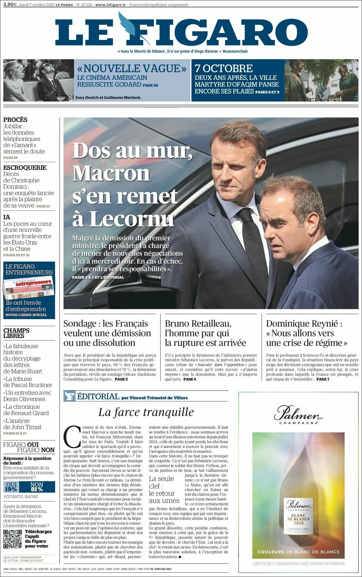 Le Figaro, edición del martes 07 de octubre de 2025 Le Figaro, edición del martes 07 de octubre de 2025