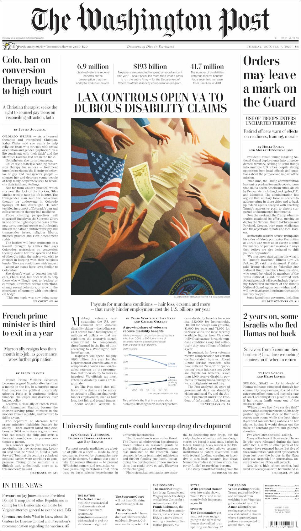 The Washington Post, edición del martes 07 de octubre de 2025 The Washington Post, edición del martes 07 de octubre de 2025