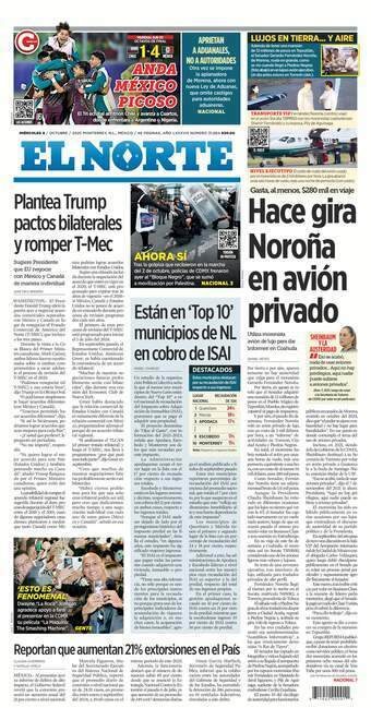El Norte, edición del miércoles 08 de octubre de 2025 El Norte, edición del miércoles 08 de octubre de 2025