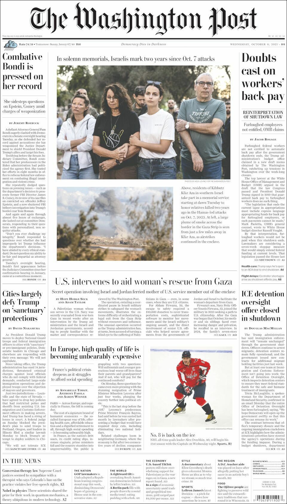 The Washington Post, edición del miércoles 08 de octubre de 2025 The Washington Post, edición del miércoles 08 de octubre de 2025