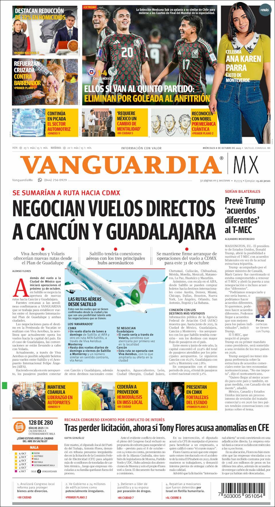 Vanguardia, edición del miércoles 08 de octubre de 2025 Vanguardia, edición del miércoles 08 de octubre de 2025