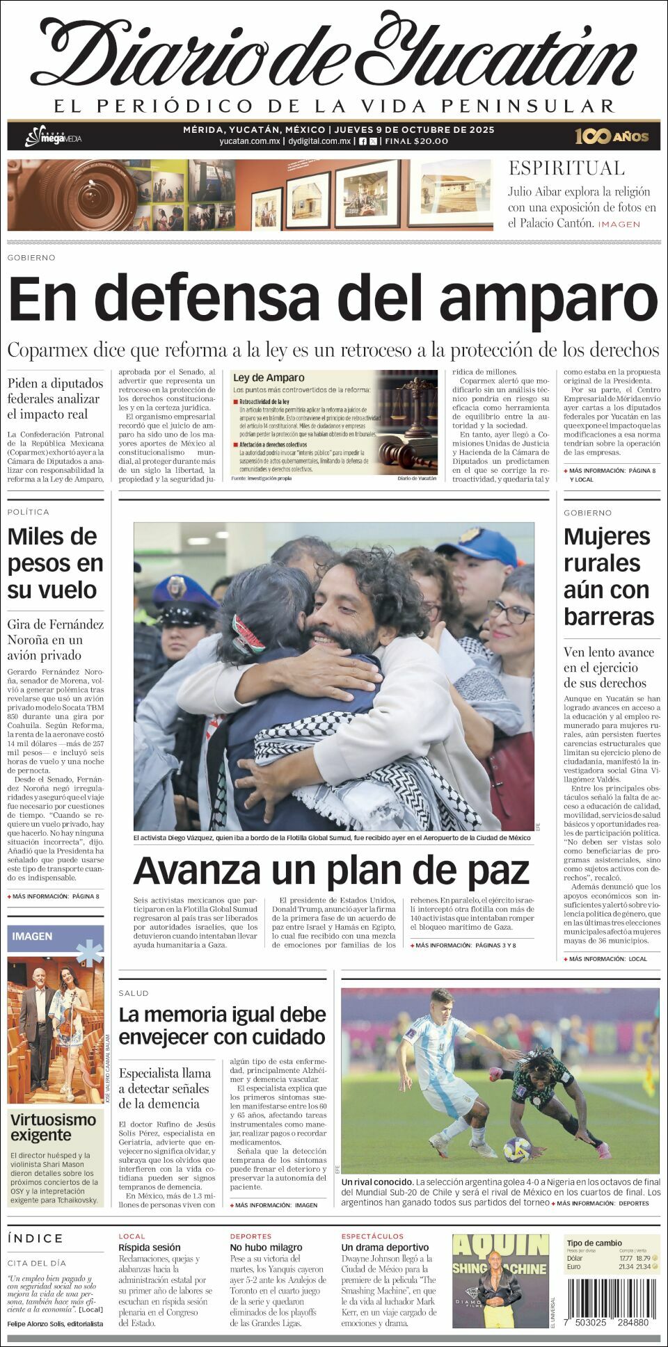 El Diario de Yucatán, edición del jueves 09 de octubre de 2025 El Diario de Yucatán, edición del jueves 09 de octubre de 2025
