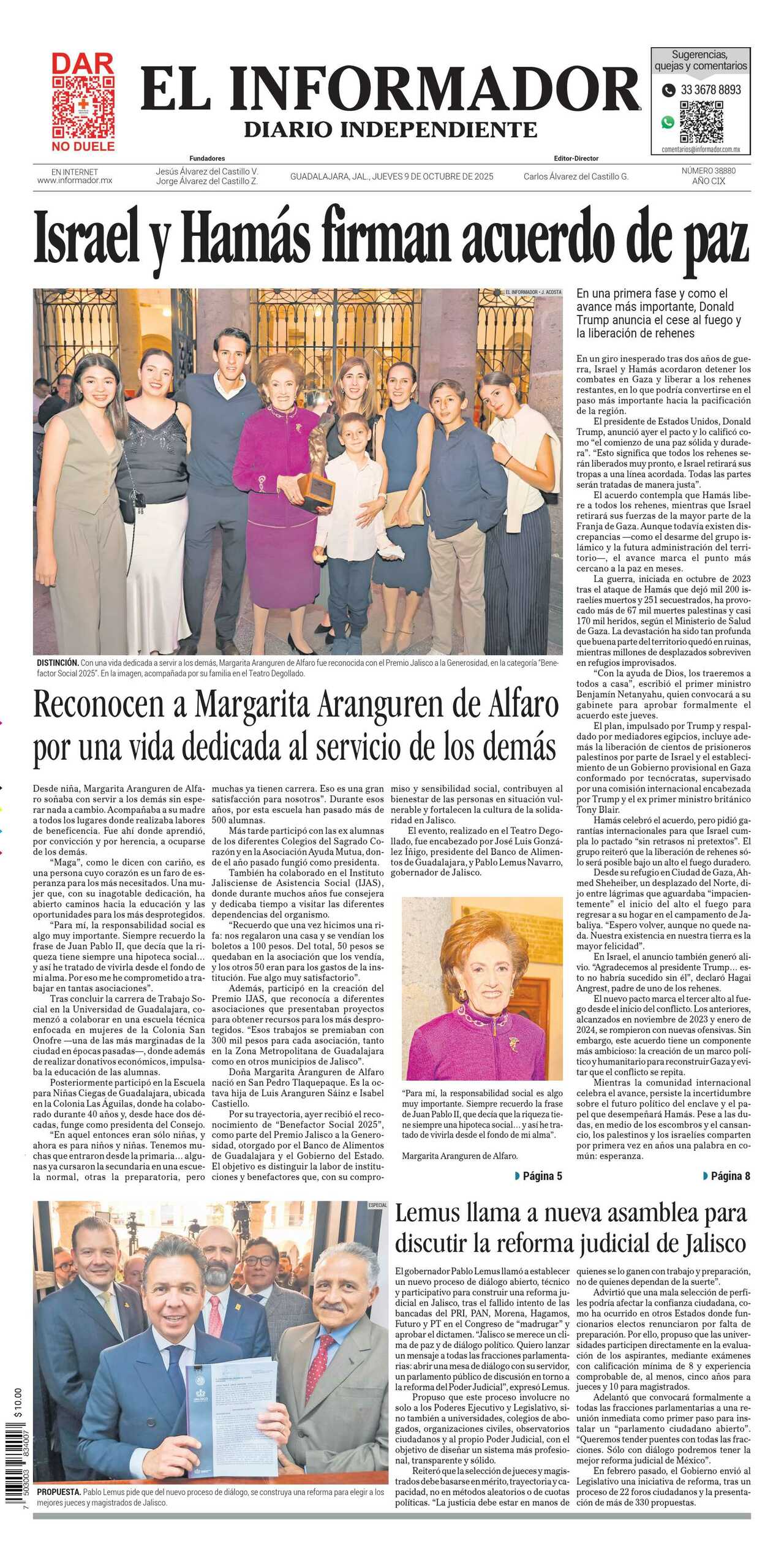 El Informador, edición del jueves 09 de octubre de 2025 El Informador, edición del jueves 09 de octubre de 2025