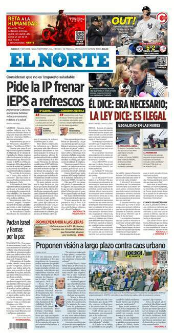 El Norte, edición del jueves 09 de octubre de 2025 El Norte, edición del jueves 09 de octubre de 2025