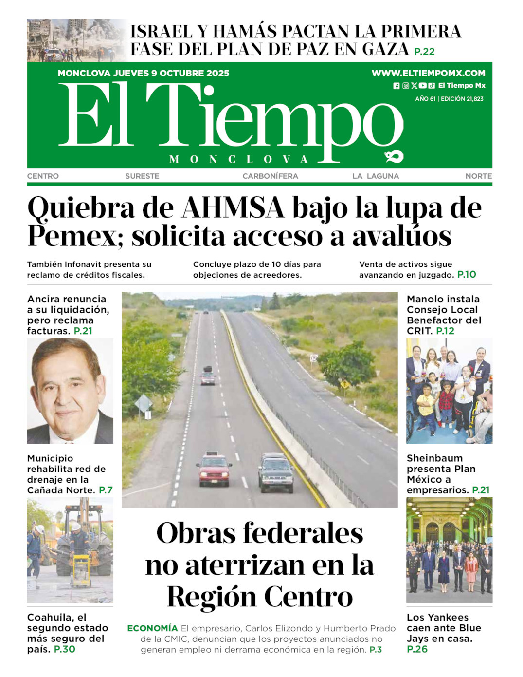 El Tiempo Monclova, edición del jueves 09 de octubre de 2025 El Tiempo Monclova, edición del jueves 09 de octubre de 2025