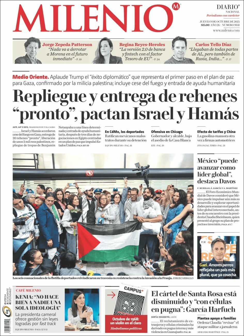 Milenio, edición del jueves 09 de octubre de 2025 Milenio, edición del jueves 09 de octubre de 2025