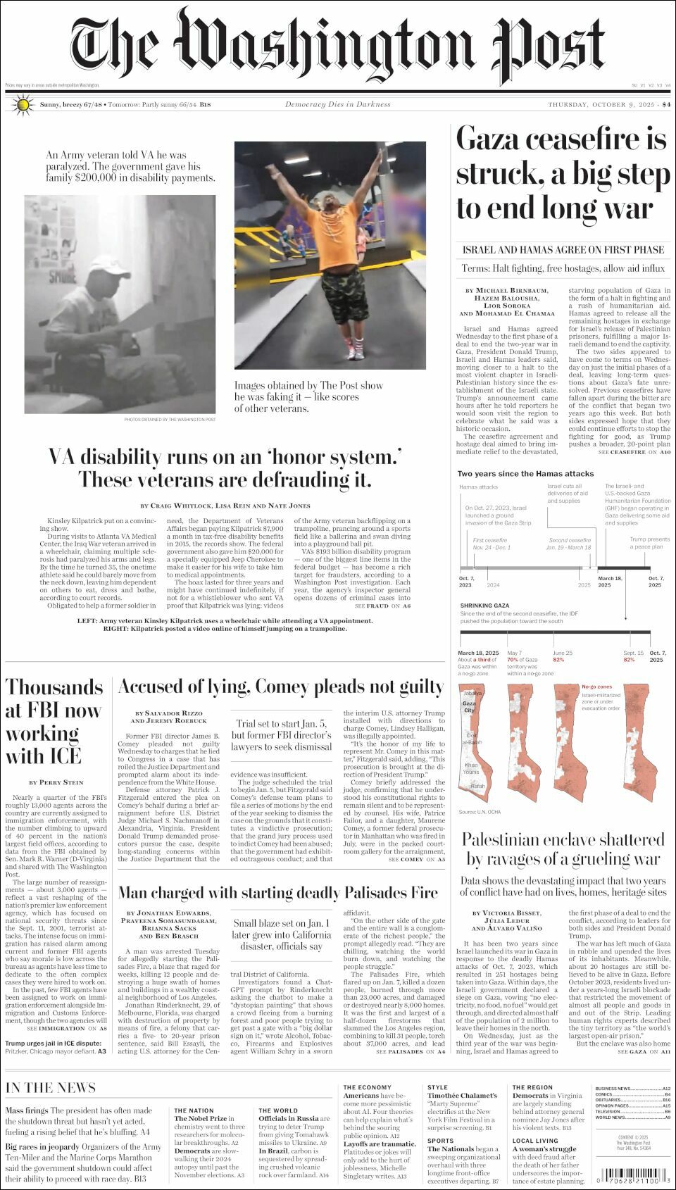 The Washington Post, edición del jueves 09 de octubre de 2025 The Washington Post, edición del jueves 09 de octubre de 2025