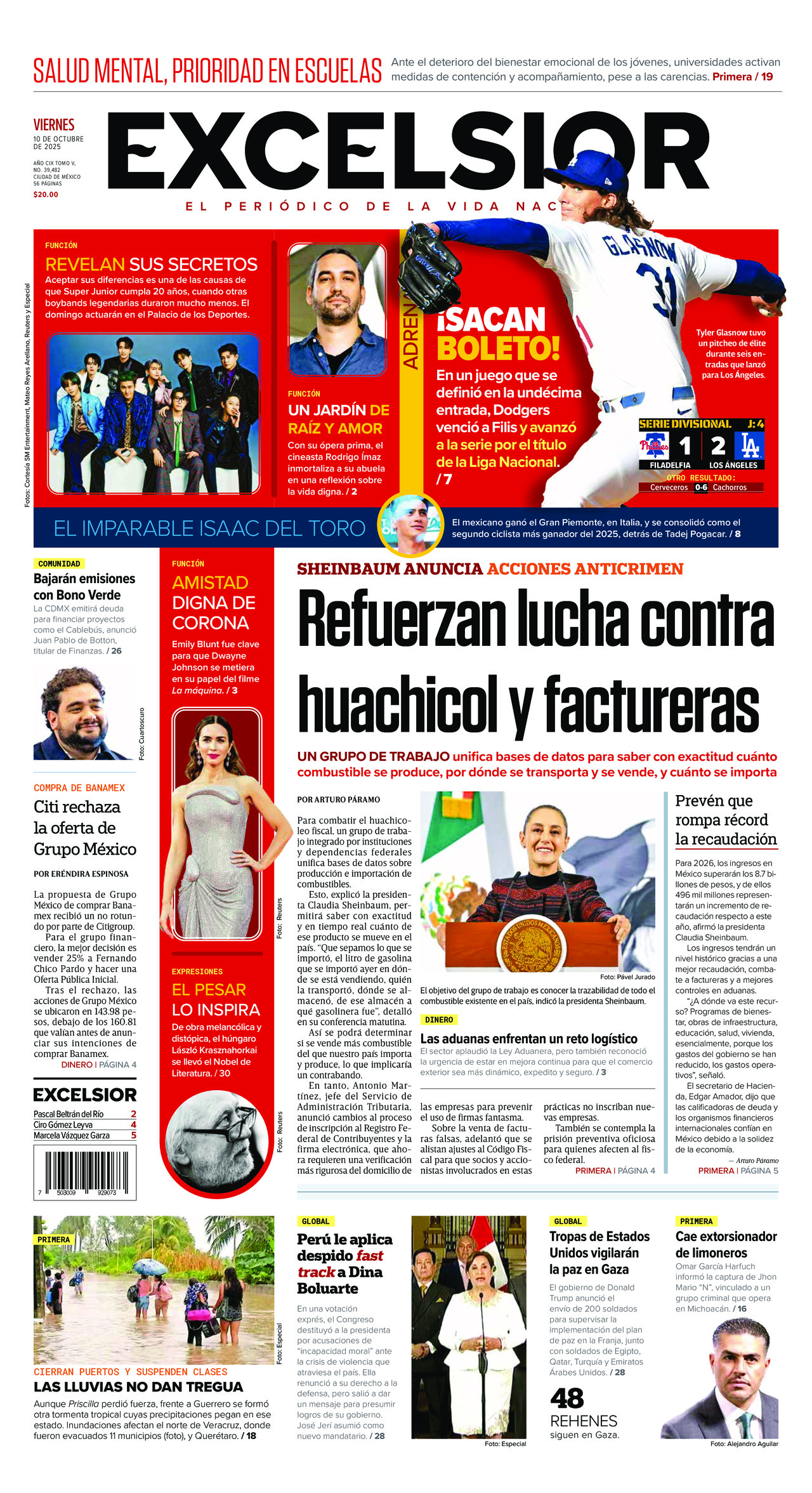 Excelsior, edición del viernes 10 de octubre de 2025 Excelsior, edición del viernes 10 de octubre de 2025