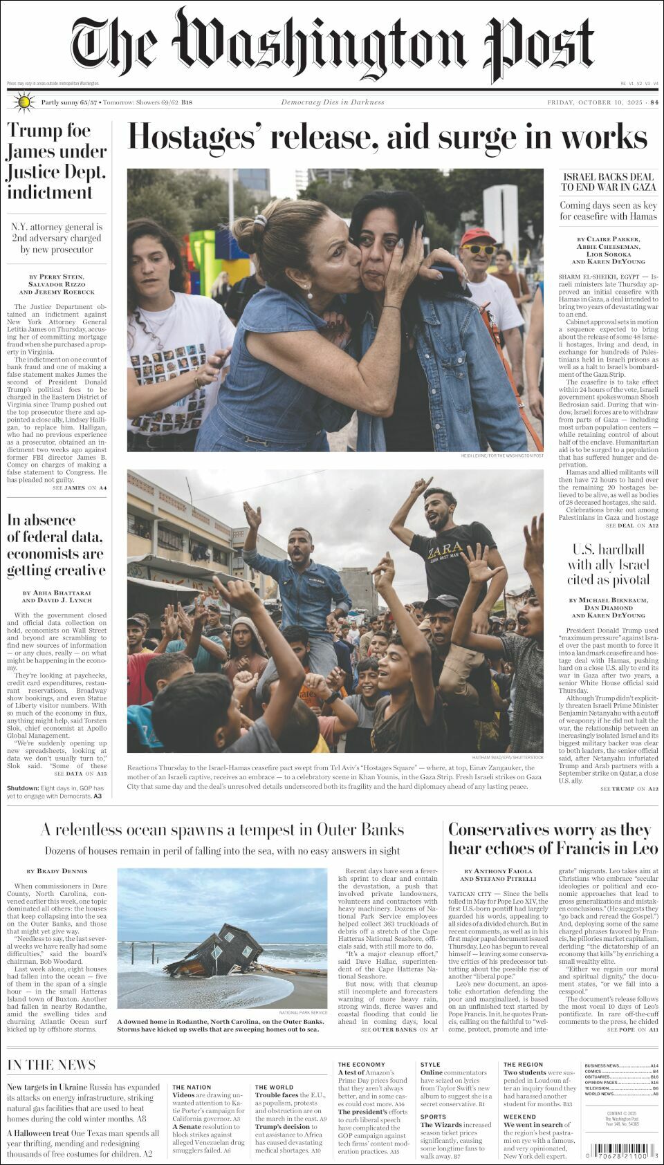 The Washington Post, edición del viernes 10 de octubre de 2025