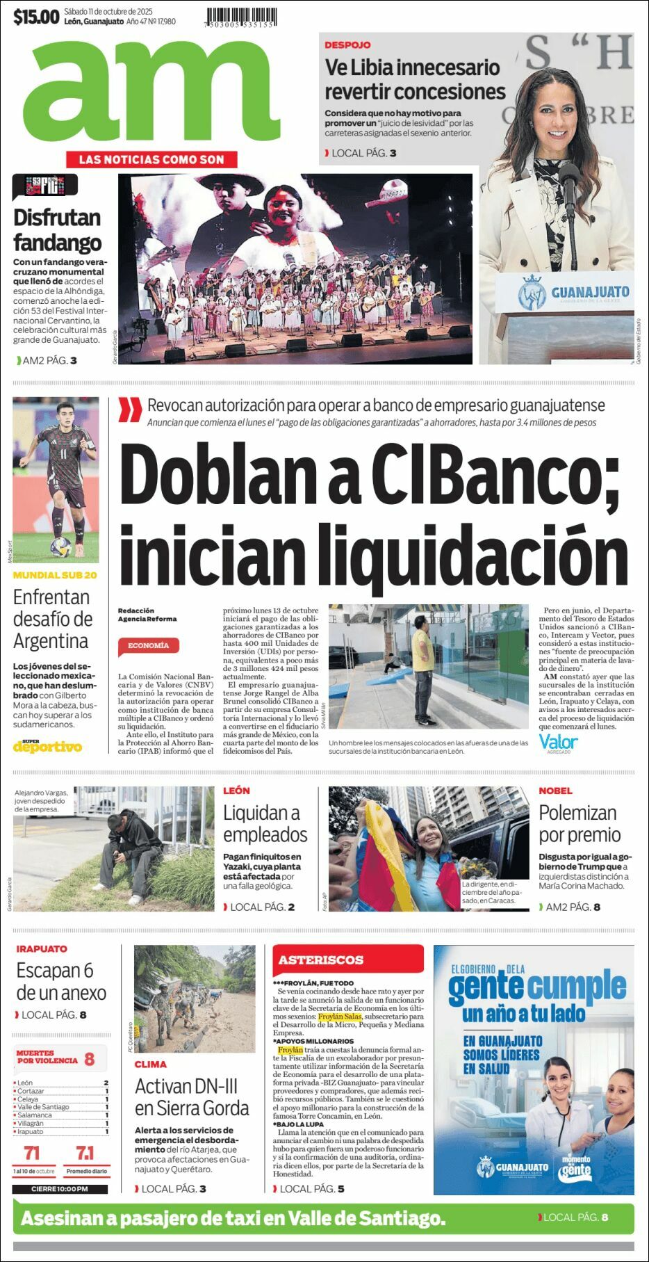 AM de León, edición del sábado 11 de octubre de 2025 AM de León, edición del sábado 11 de octubre de 2025