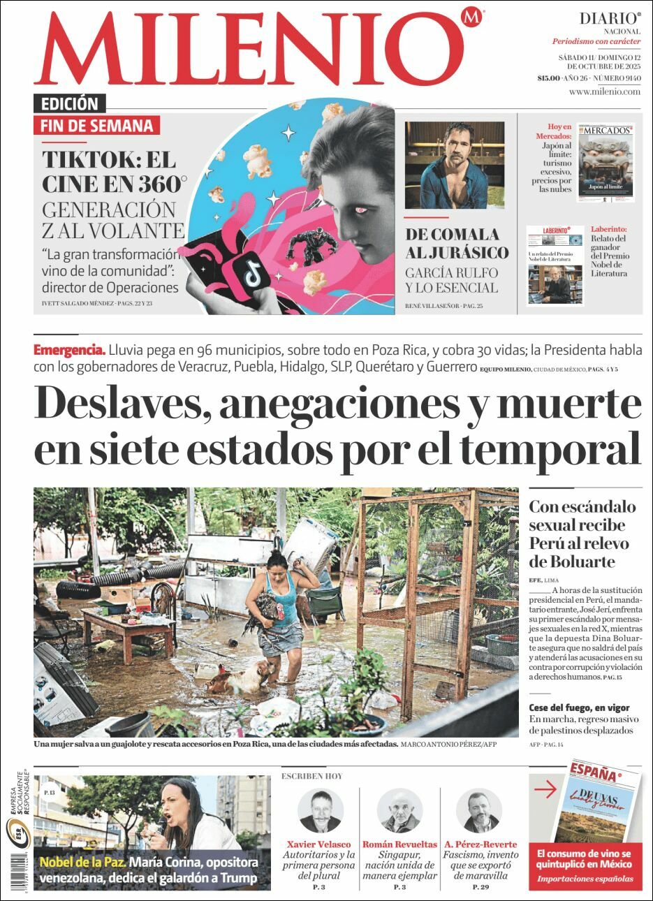 Milenio, edición del sábado 11 de octubre de 2025 Milenio, edición del sábado 11 de octubre de 2025