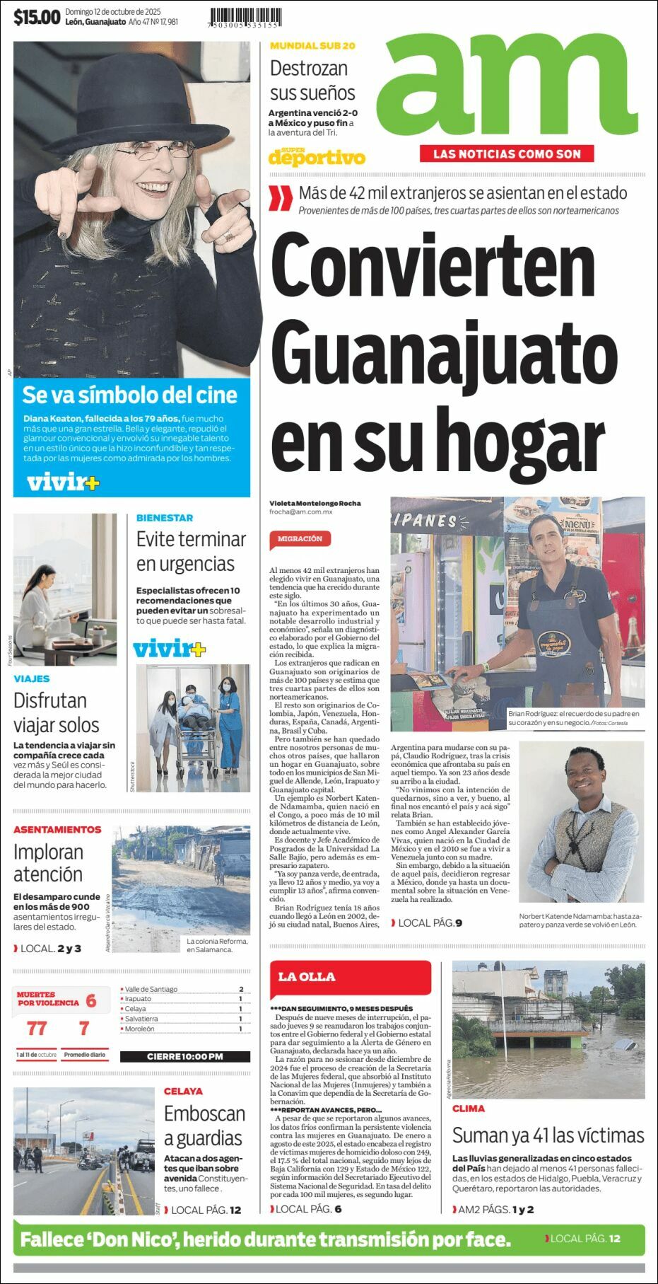 AM de León, edición del domingo 12 de octubre de 2025 AM de León, edición del domingo 12 de octubre de 2025