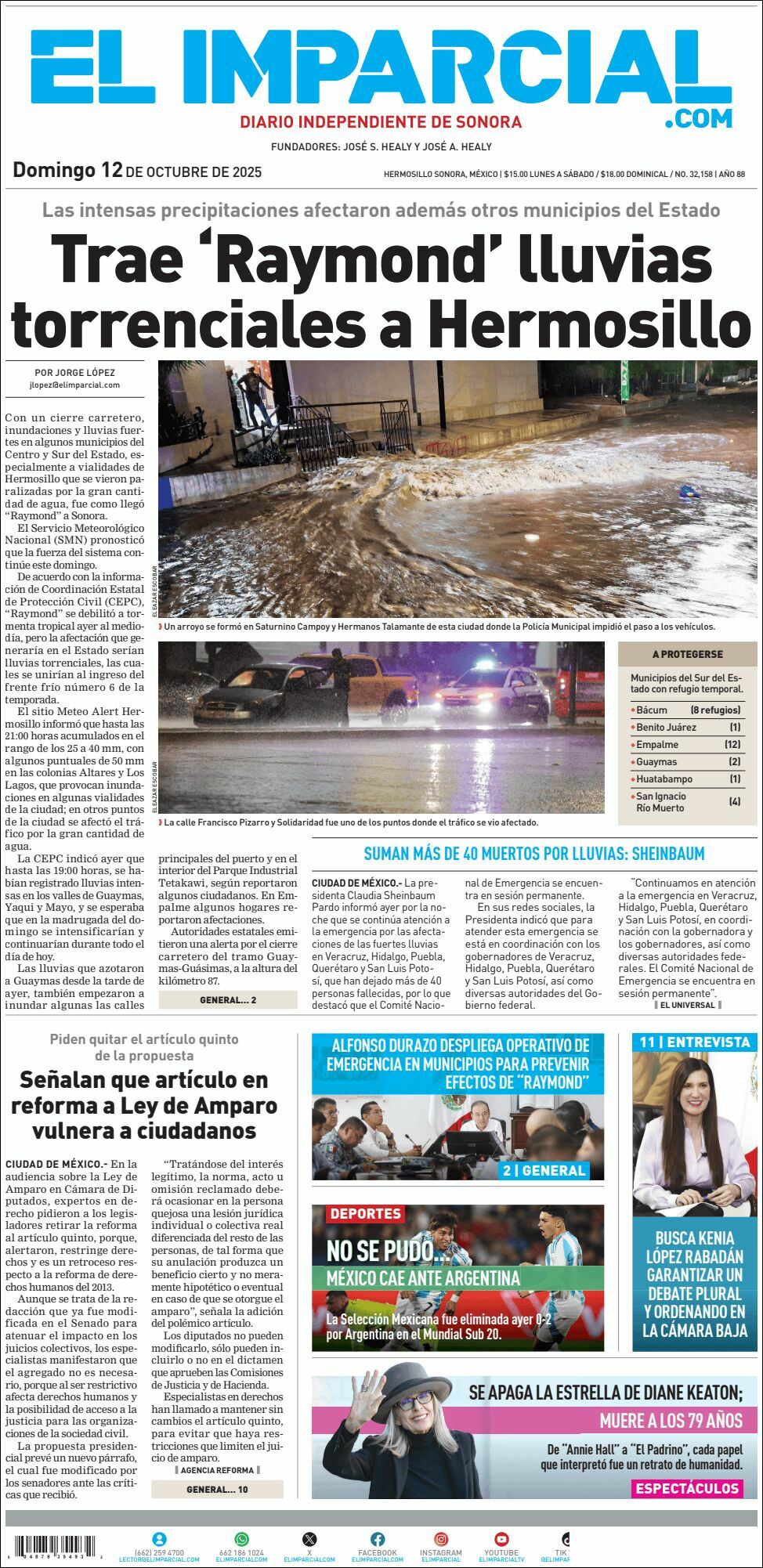 El Imparcial, edición del domingo 12 de octubre de 2025 El Imparcial, edición del domingo 12 de octubre de 2025