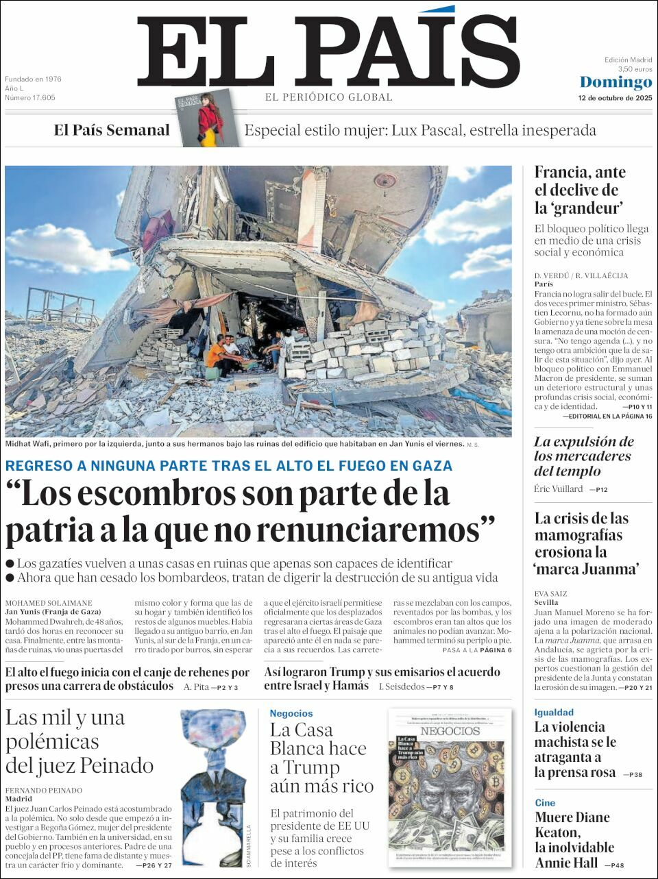 El País, edición del domingo 12 de octubre de 2025 El País, edición del domingo 12 de octubre de 2025