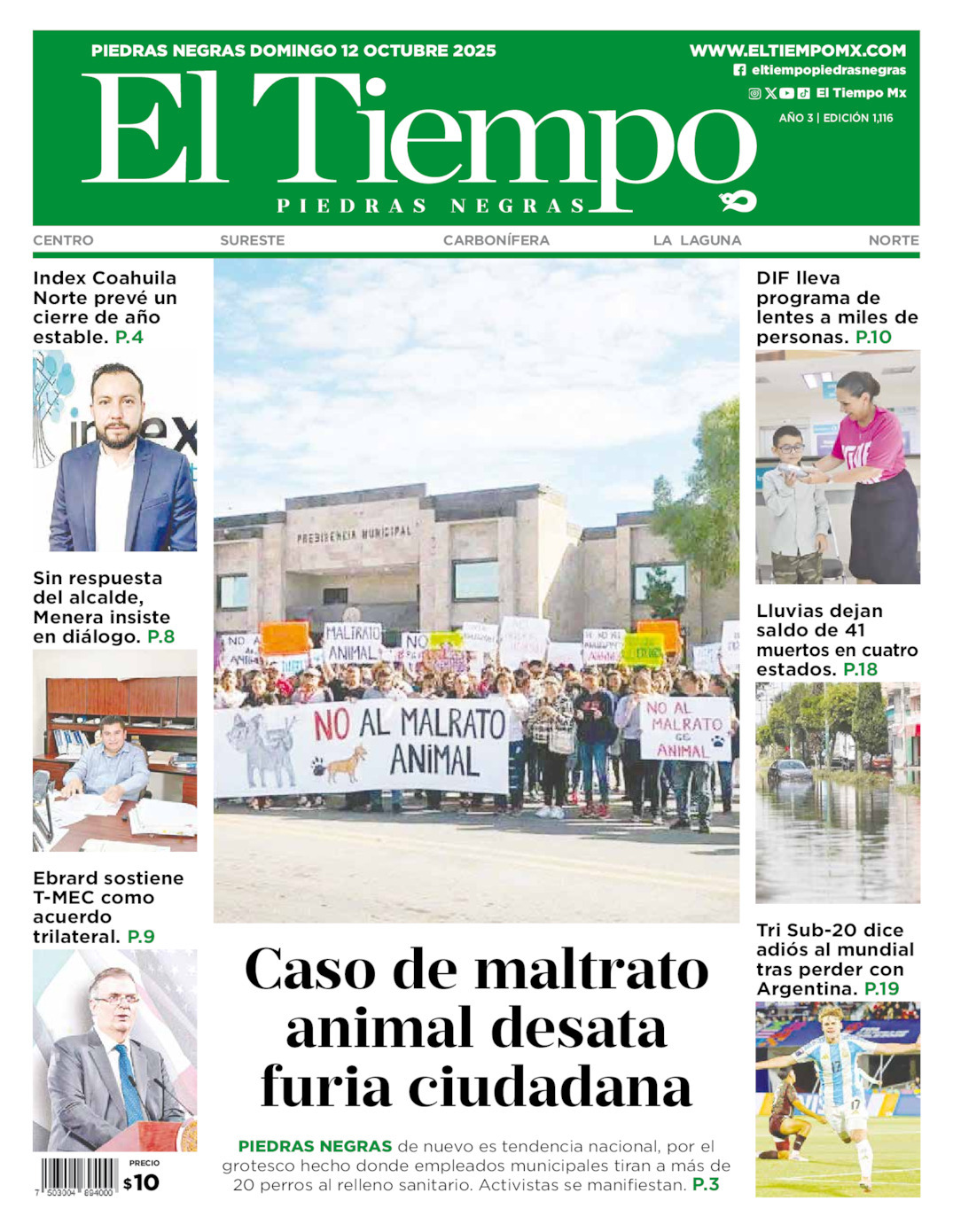 El Tiempo Piedras Negras, edición del domingo 12 de octubre de 2025 El Tiempo Piedras Negras, edición del domingo 12 de octubre de 2025