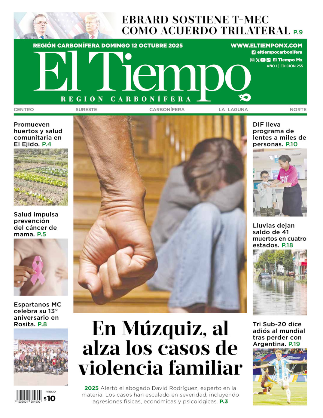 El Tiempo Región Carbonífera, edición del domingo 12 de octubre de 2025 El Tiempo Región Carbonífera, edición del domingo 12 de octubre de 2025