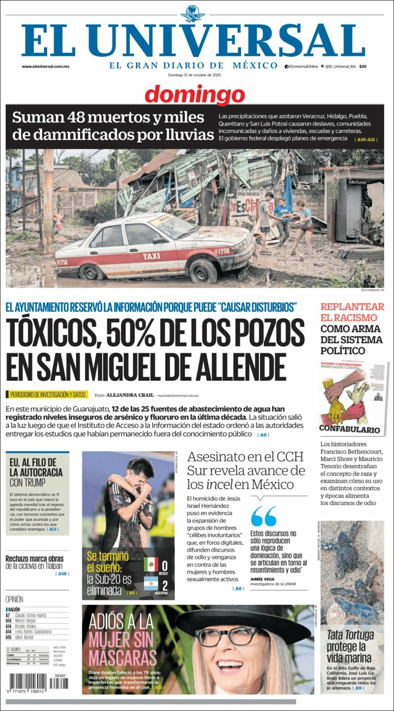 El Universal, edición del domingo 12 de octubre de 2025 El Universal, edición del domingo 12 de octubre de 2025