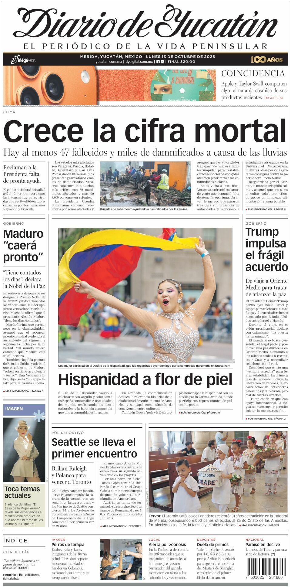 El Diario de Yucatán, edición del lunes 13 de octubre de 2025 El Diario de Yucatán, edición del lunes 13 de octubre de 2025