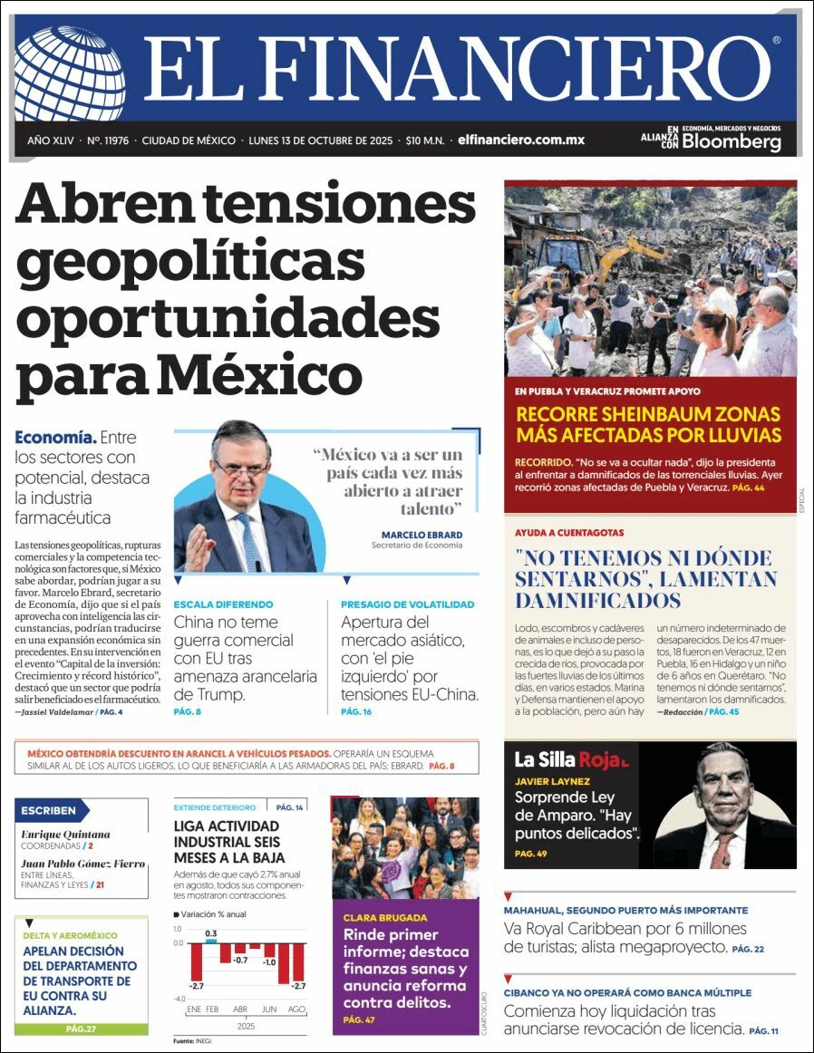 El Financiero, edición del lunes 13 de octubre de 2025 El Financiero, edición del lunes 13 de octubre de 2025