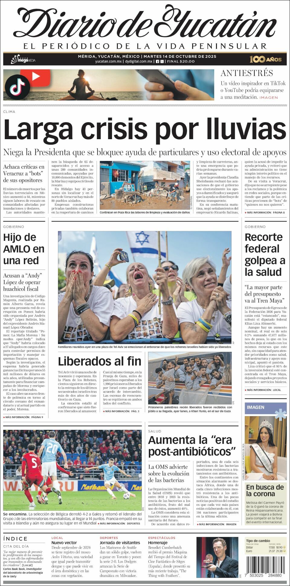El Diario de Yucatán, edición del martes 14 de octubre de 2025 El Diario de Yucatán, edición del martes 14 de octubre de 2025