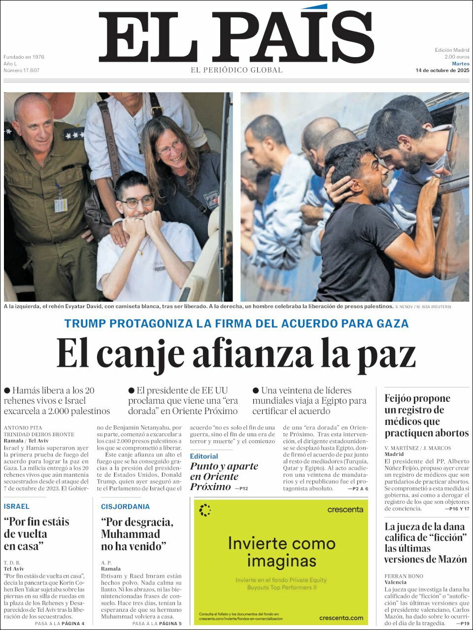El País, edición del martes 14 de octubre de 2025 El País, edición del martes 14 de octubre de 2025