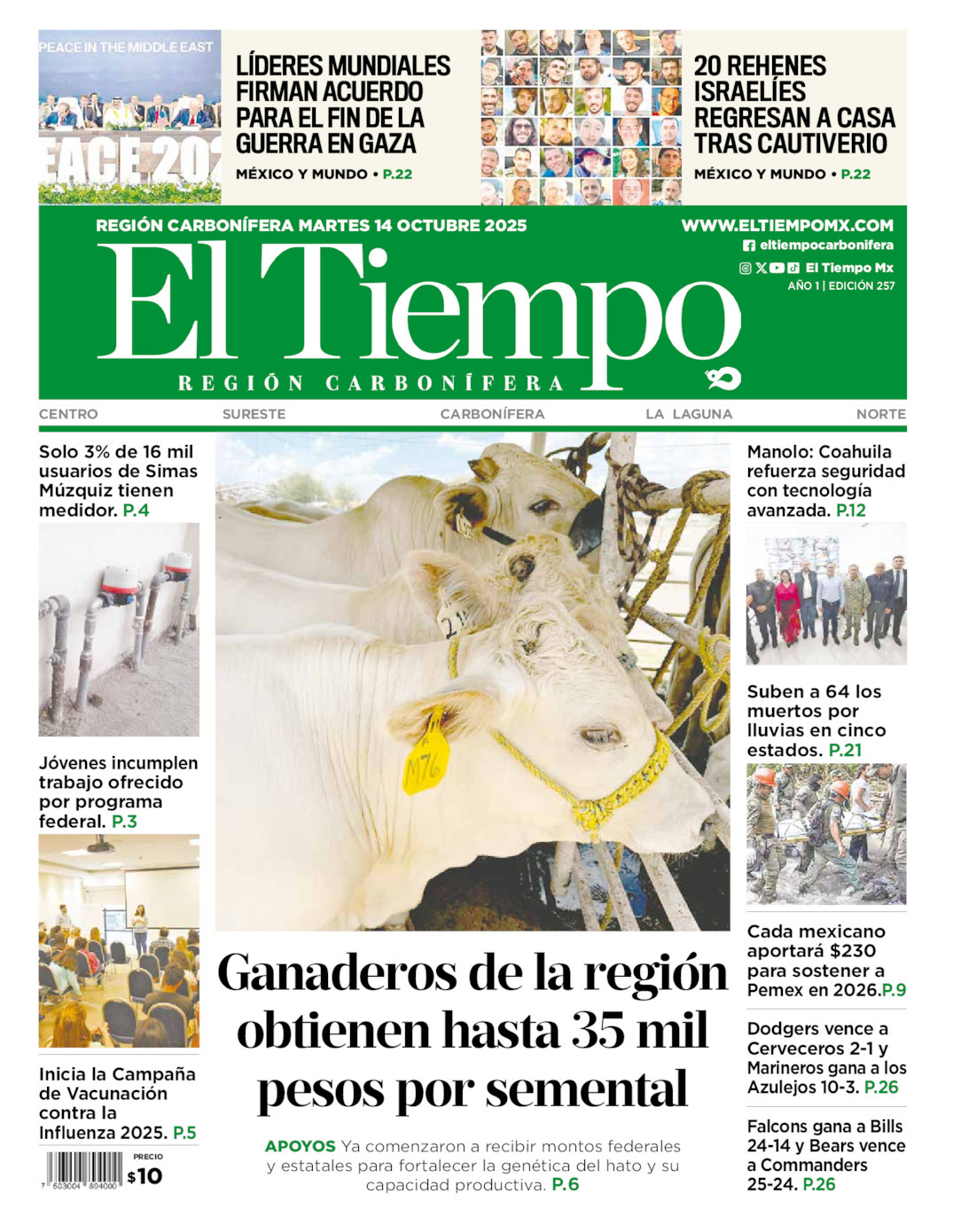 El Tiempo Región Carbonífera, edición del martes 14 de octubre de 2025 El Tiempo Región Carbonífera, edición del martes 14 de octubre de 2025