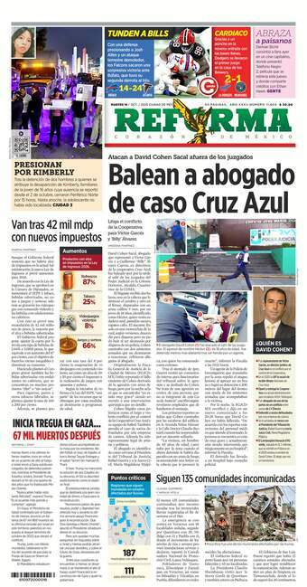 Reforma, edición del martes 14 de octubre de 2025 Reforma, edición del martes 14 de octubre de 2025
