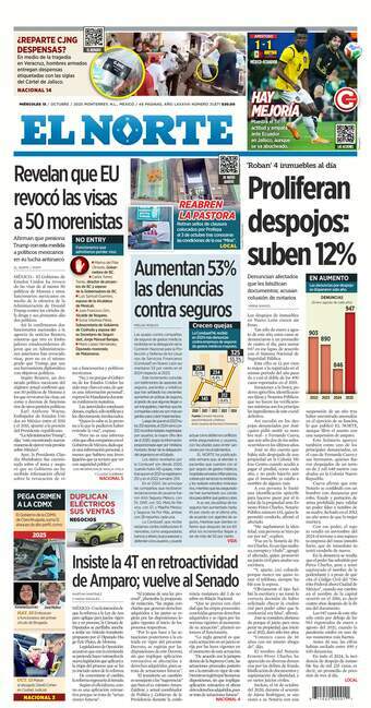 El Norte, edición del miércoles 15 de octubre de 2025 El Norte, edición del miércoles 15 de octubre de 2025