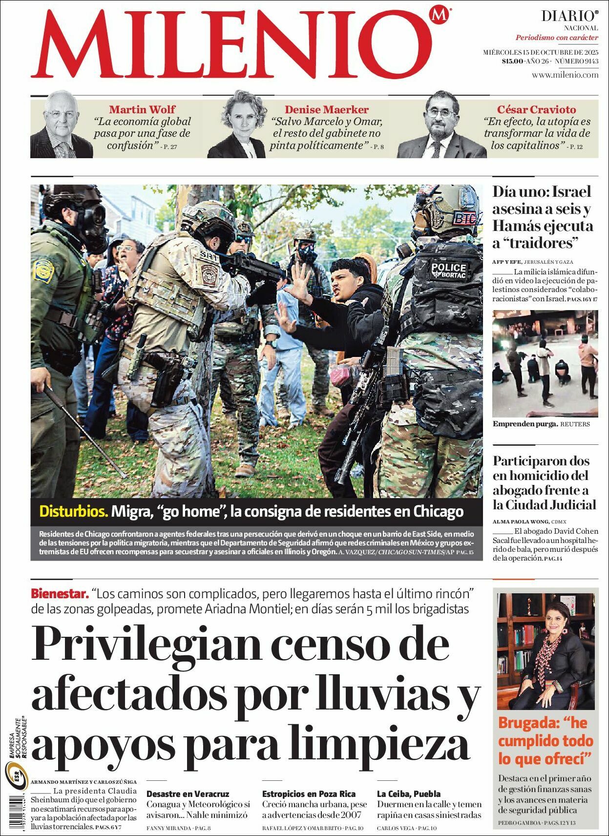 Milenio, edición del miércoles 15 de octubre de 2025 Milenio, edición del miércoles 15 de octubre de 2025