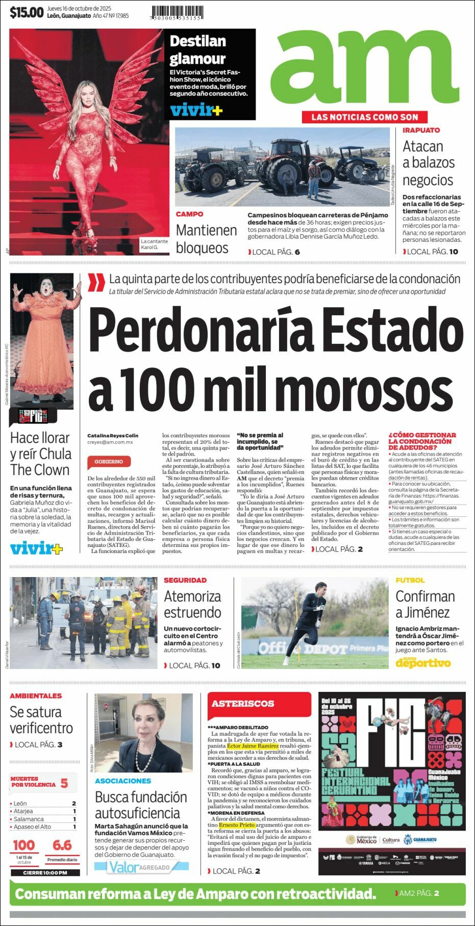 AM de León, edición del jueves 16 de octubre de 2025 AM de León, edición del jueves 16 de octubre de 2025