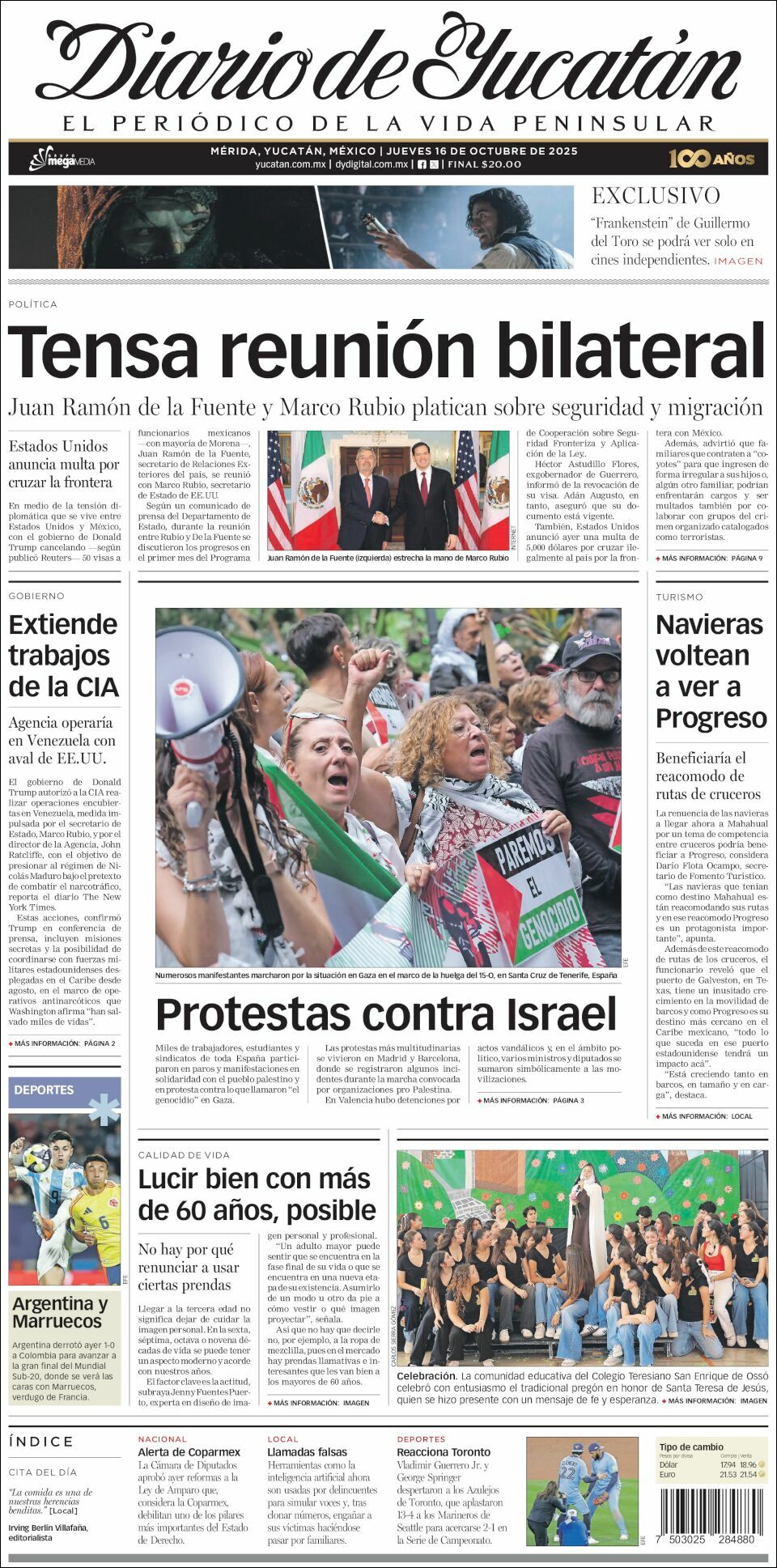 El Diario de Yucatán, edición del jueves 16 de octubre de 2025 El Diario de Yucatán, edición del jueves 16 de octubre de 2025