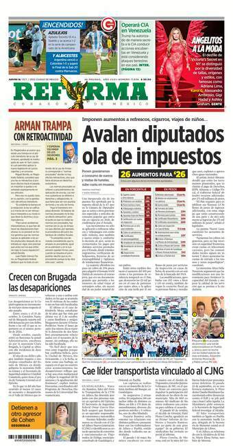 Reforma, edición del jueves 16 de octubre de 2025 Reforma, edición del jueves 16 de octubre de 2025