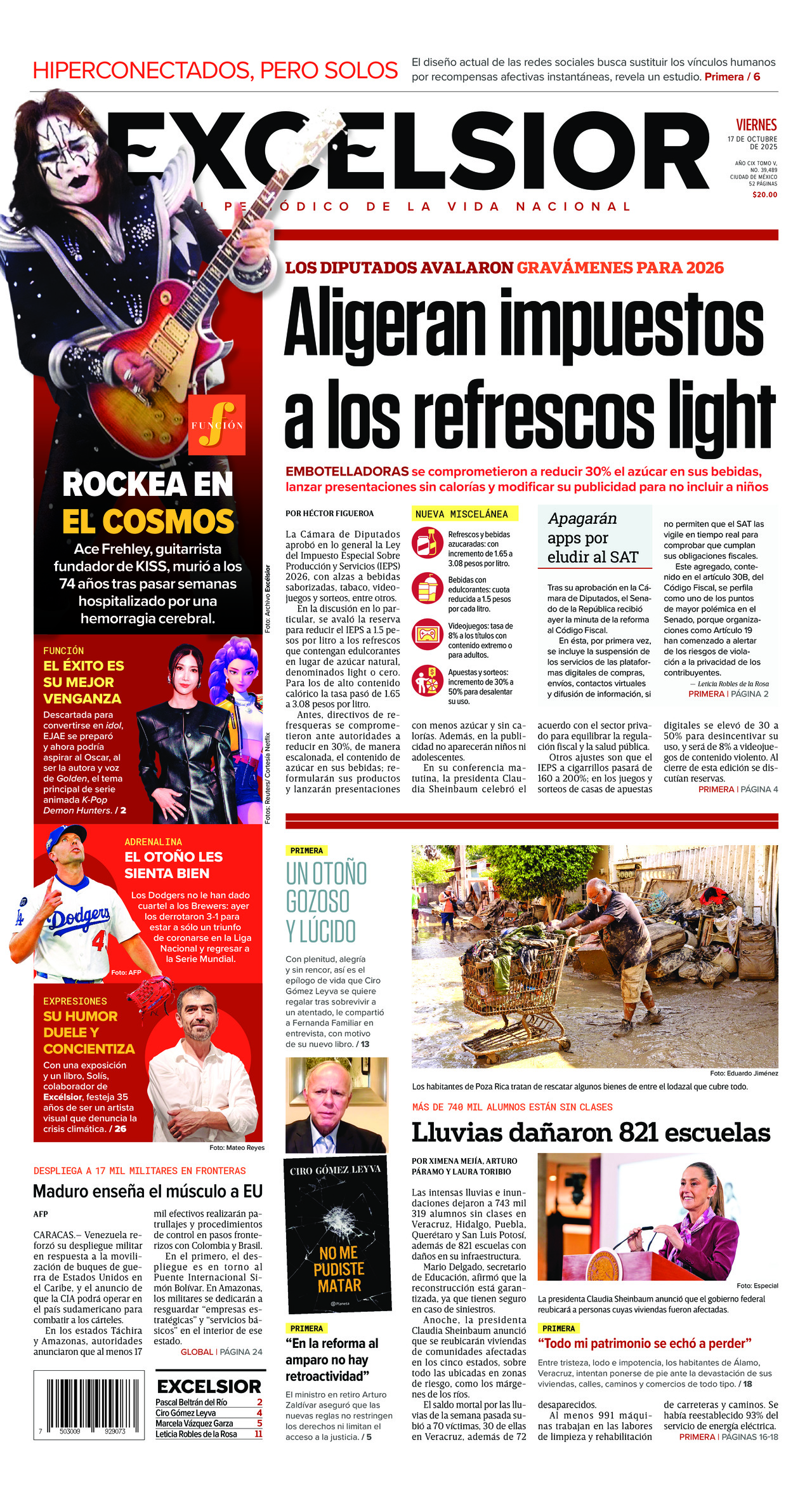 Excelsior, edición del viernes 17 de octubre de 2025 Excelsior, edición del viernes 17 de octubre de 2025