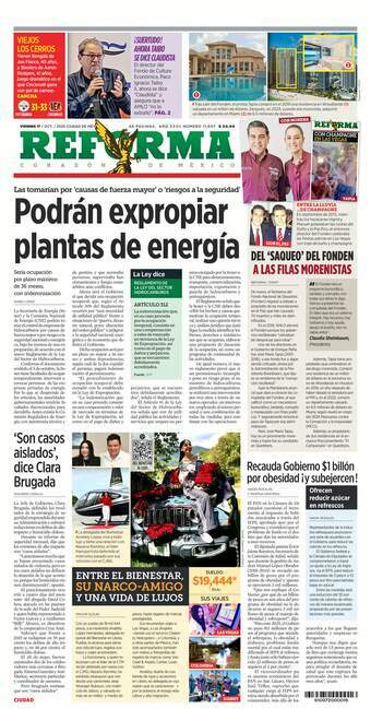 Reforma, edición del viernes 17 de octubre de 2025 Reforma, edición del viernes 17 de octubre de 2025