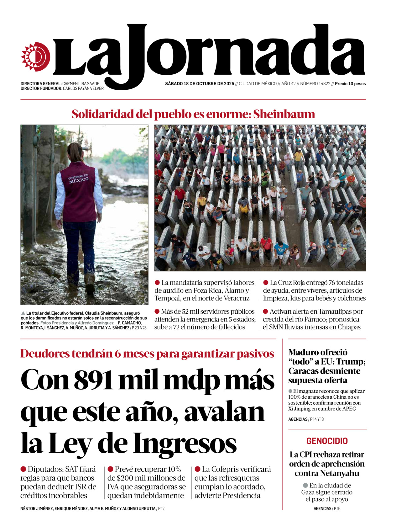 La Jornada, edición del sábado 18 de octubre de 2025 La Jornada, edición del sábado 18 de octubre de 2025