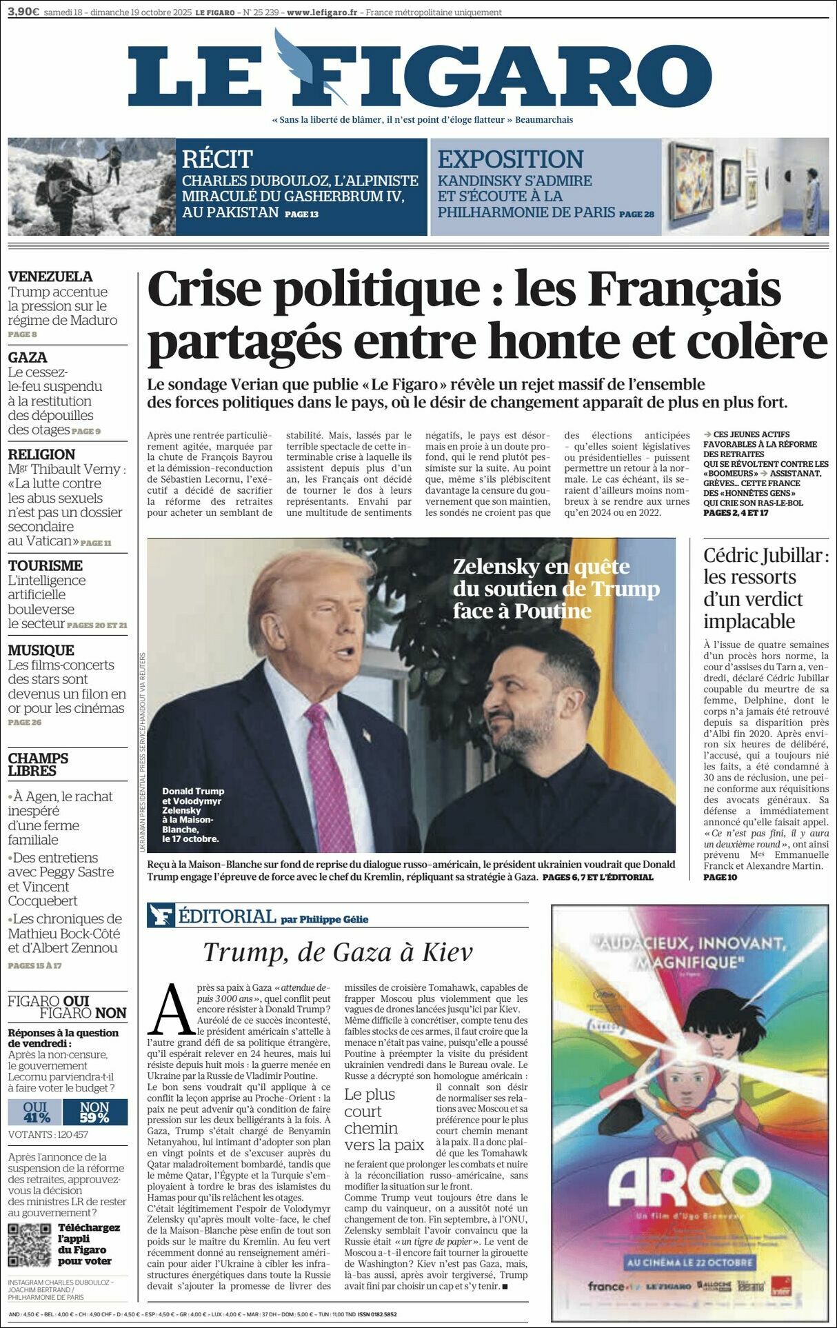 Le Figaro, edición del sábado 18 de octubre de 2025 Le Figaro, edición del sábado 18 de octubre de 2025