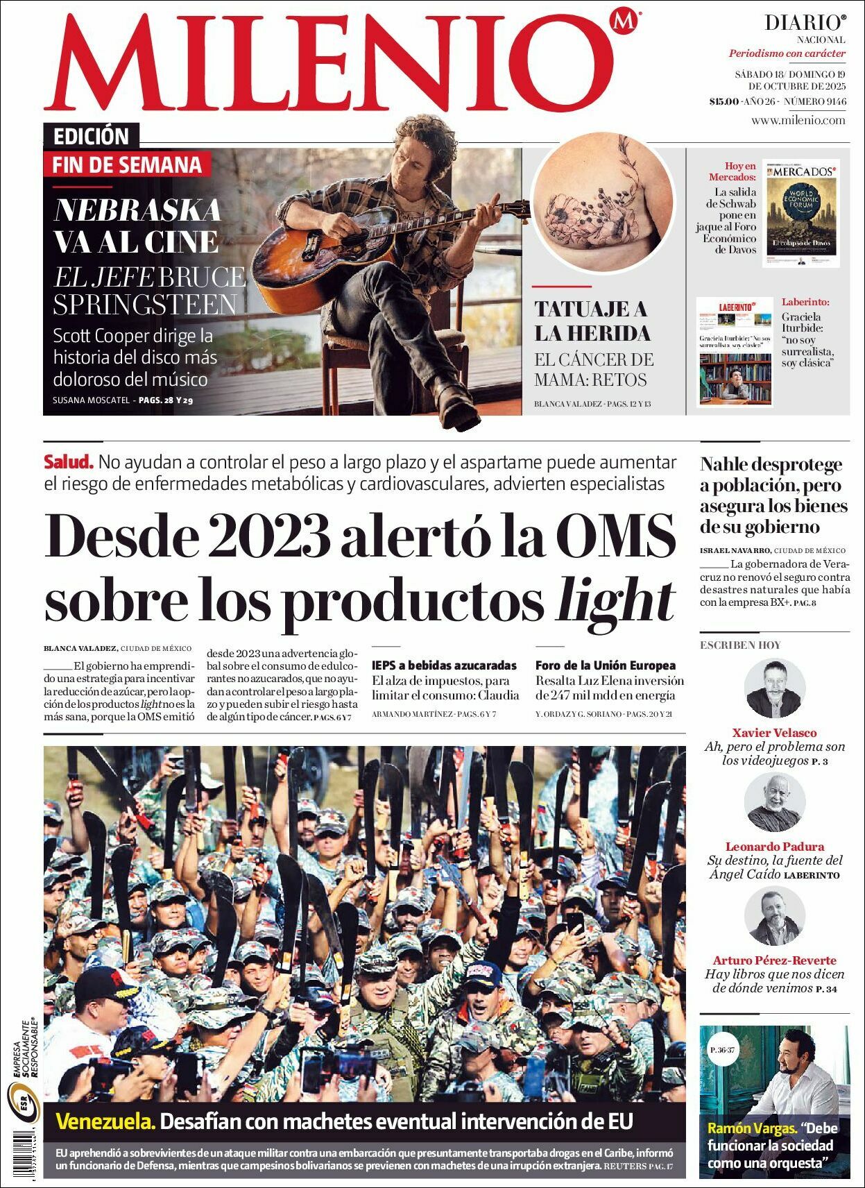 Milenio, edición del sábado 18 de octubre de 2025 Milenio, edición del sábado 18 de octubre de 2025