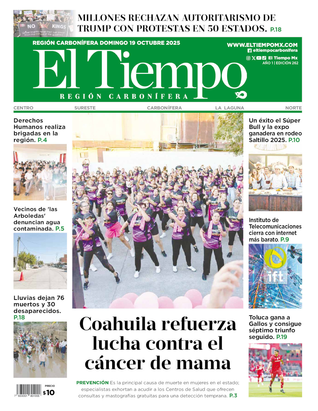 El Tiempo Región Carbonífera, edición del domingo 19 de octubre de 2025 El Tiempo Región Carbonífera, edición del domingo 19 de octubre de 2025