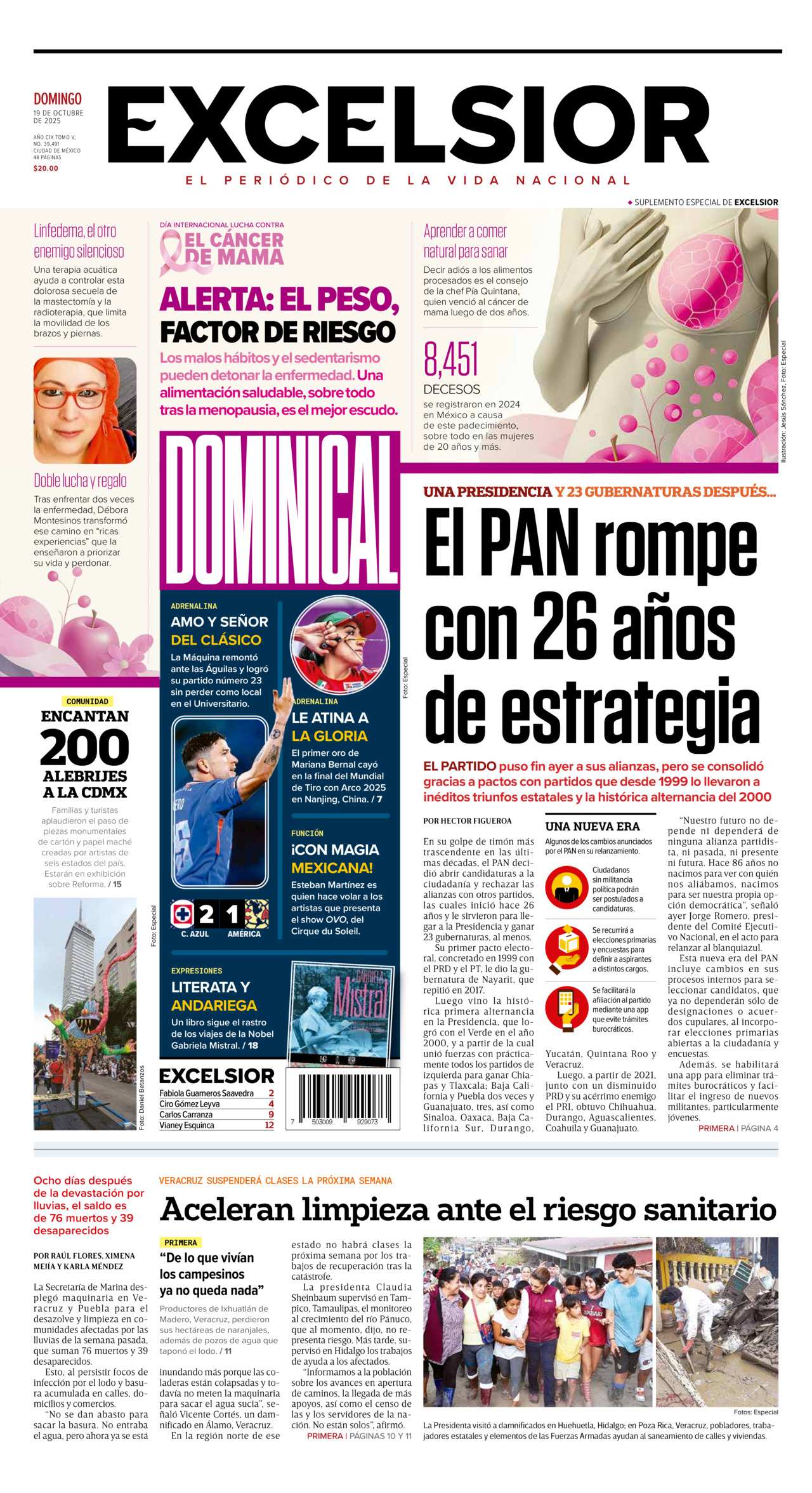 Excelsior, edición del domingo 19 de octubre de 2025 Excelsior, edición del domingo 19 de octubre de 2025