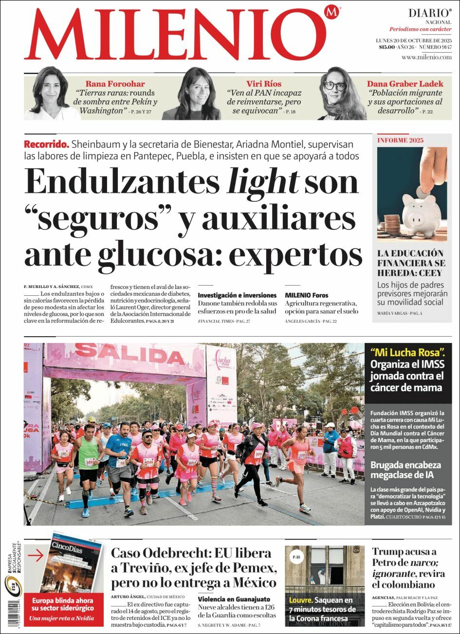 Milenio, edición del lunes 20 de octubre de 2025 Milenio, edición del lunes 20 de octubre de 2025