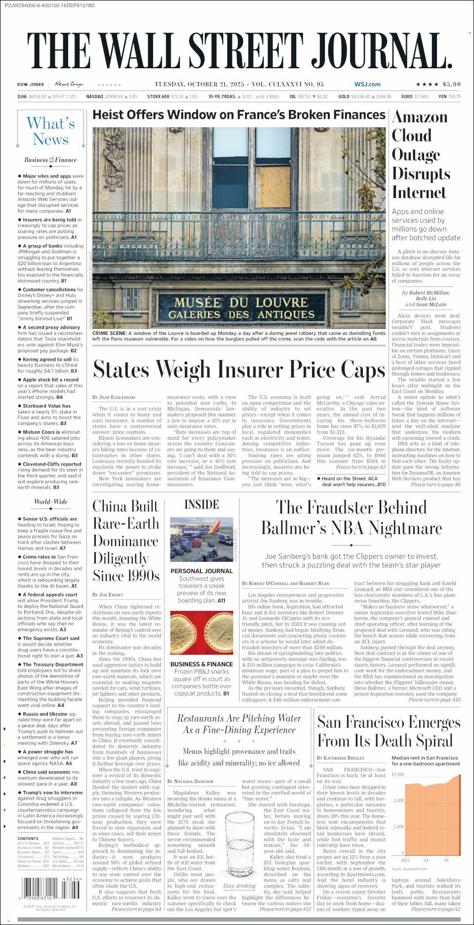 The Wall Street Journal, edición del martes 21 de octubre de 2025