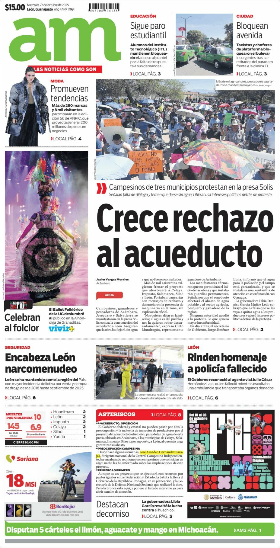 AM de León, edición del miércoles 22 de octubre de 2025 AM de León, edición del miércoles 22 de octubre de 2025