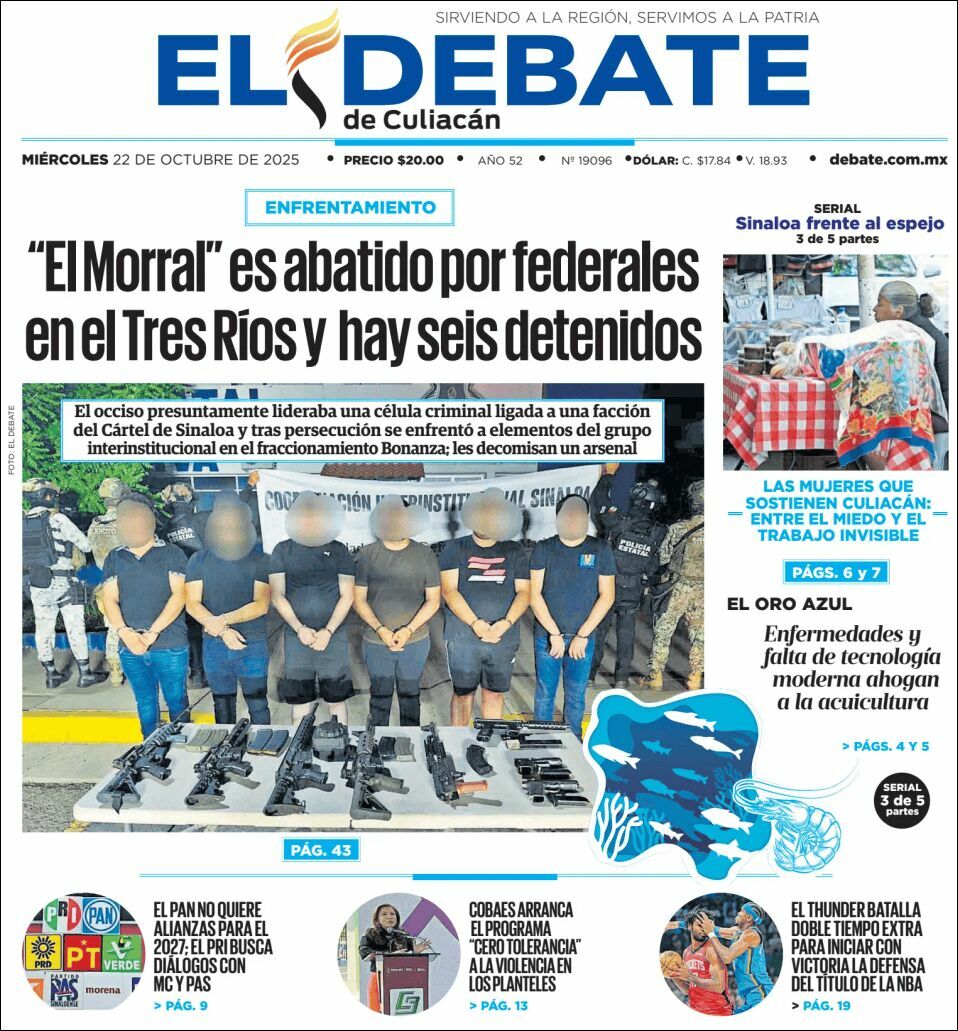 El Debate Culiacán, edición del miércoles 22 de octubre de 2025 El Debate Culiacán, edición del miércoles 22 de octubre de 2025
