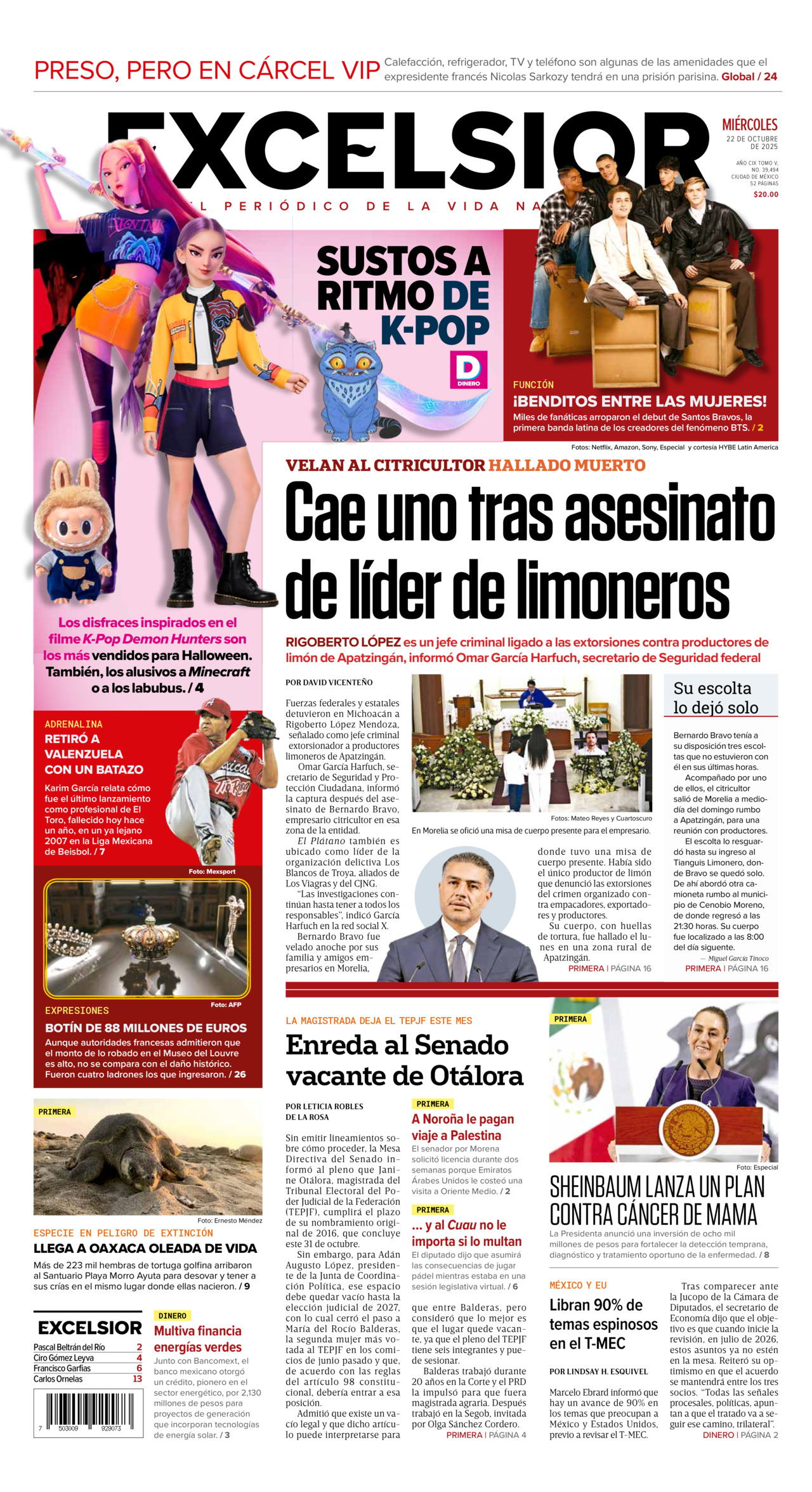Excelsior, edición del miércoles 22 de octubre de 2025 Excelsior, edición del miércoles 22 de octubre de 2025