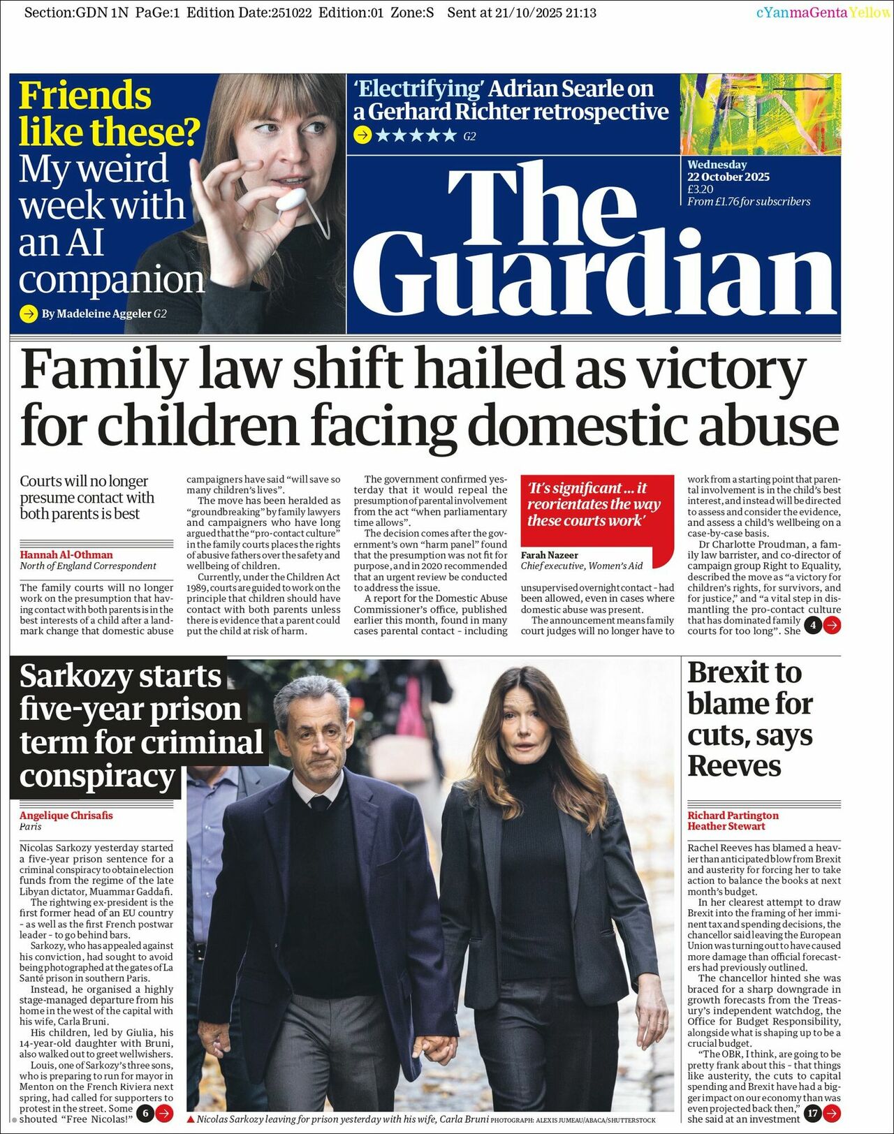 The Guardian, edición del miércoles 22 de octubre de 2025 The Guardian, edición del miércoles 22 de octubre de 2025