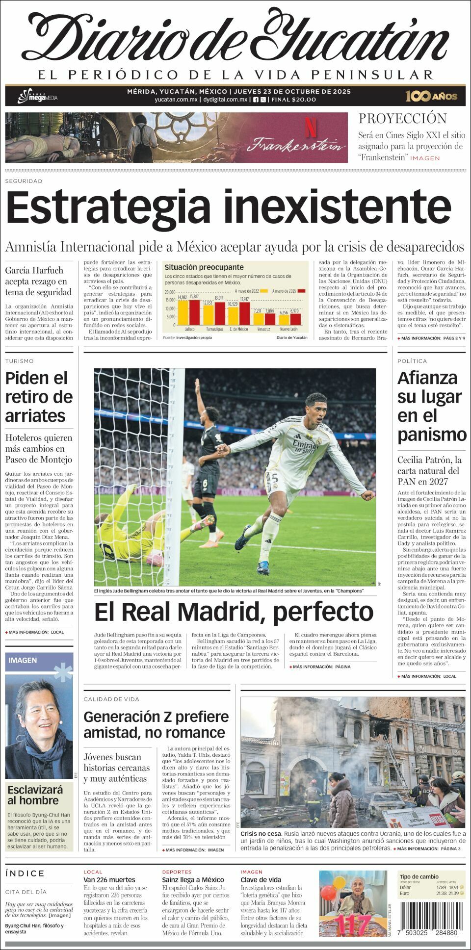 El Diario de Yucatán, edición del jueves 23 de octubre de 2025 El Diario de Yucatán, edición del jueves 23 de octubre de 2025