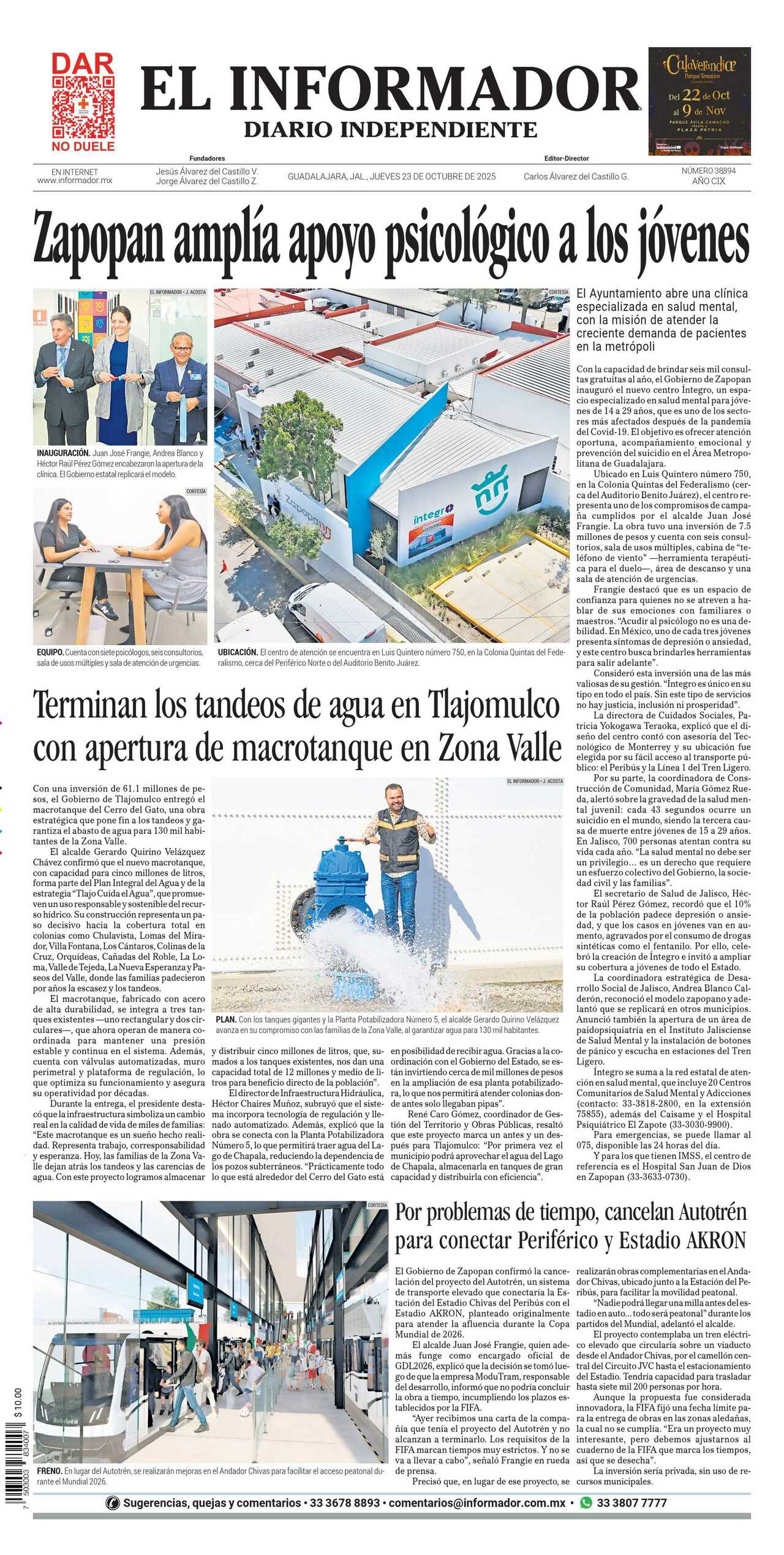 El Informador, edición del jueves 23 de octubre de 2025 El Informador, edición del jueves 23 de octubre de 2025