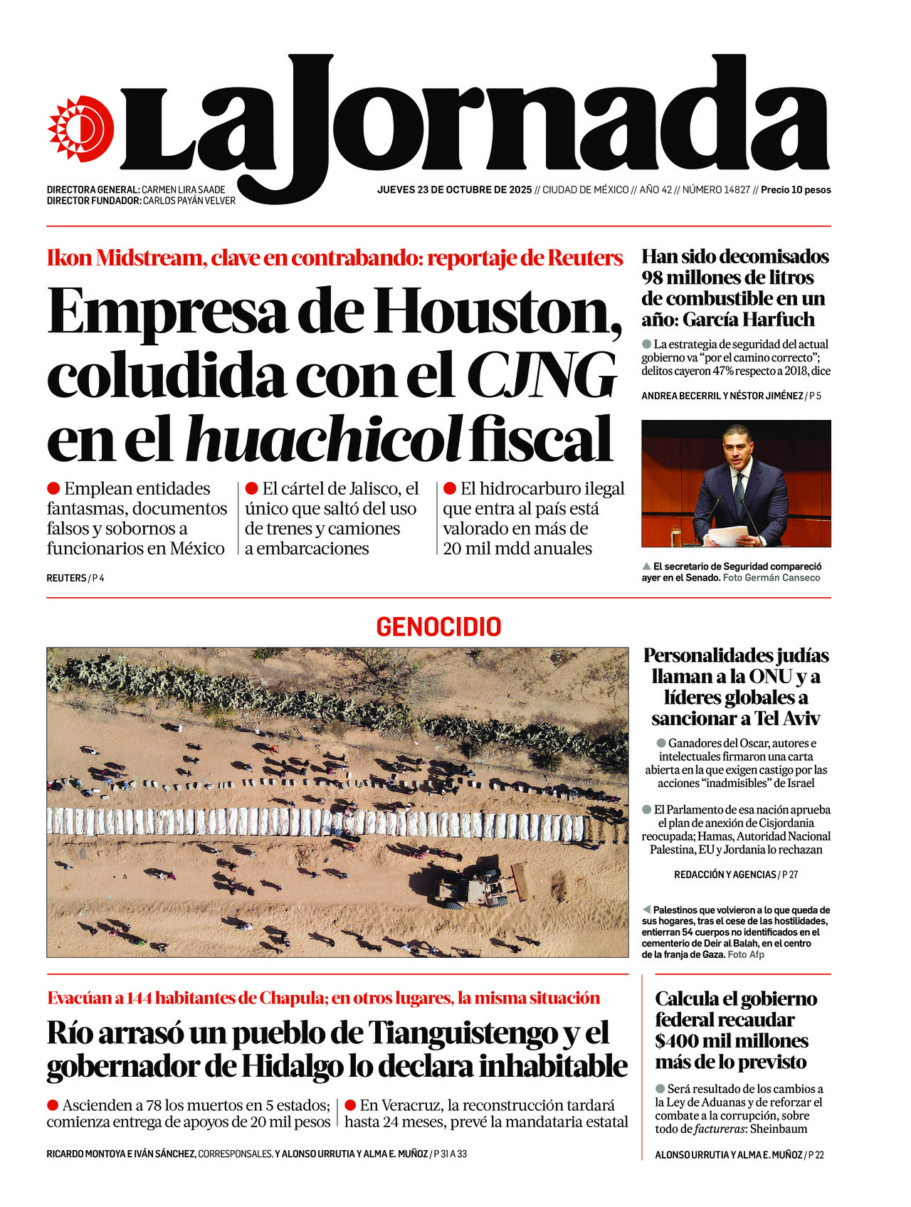 La Jornada, edición del jueves 23 de octubre de 2025 La Jornada, edición del jueves 23 de octubre de 2025